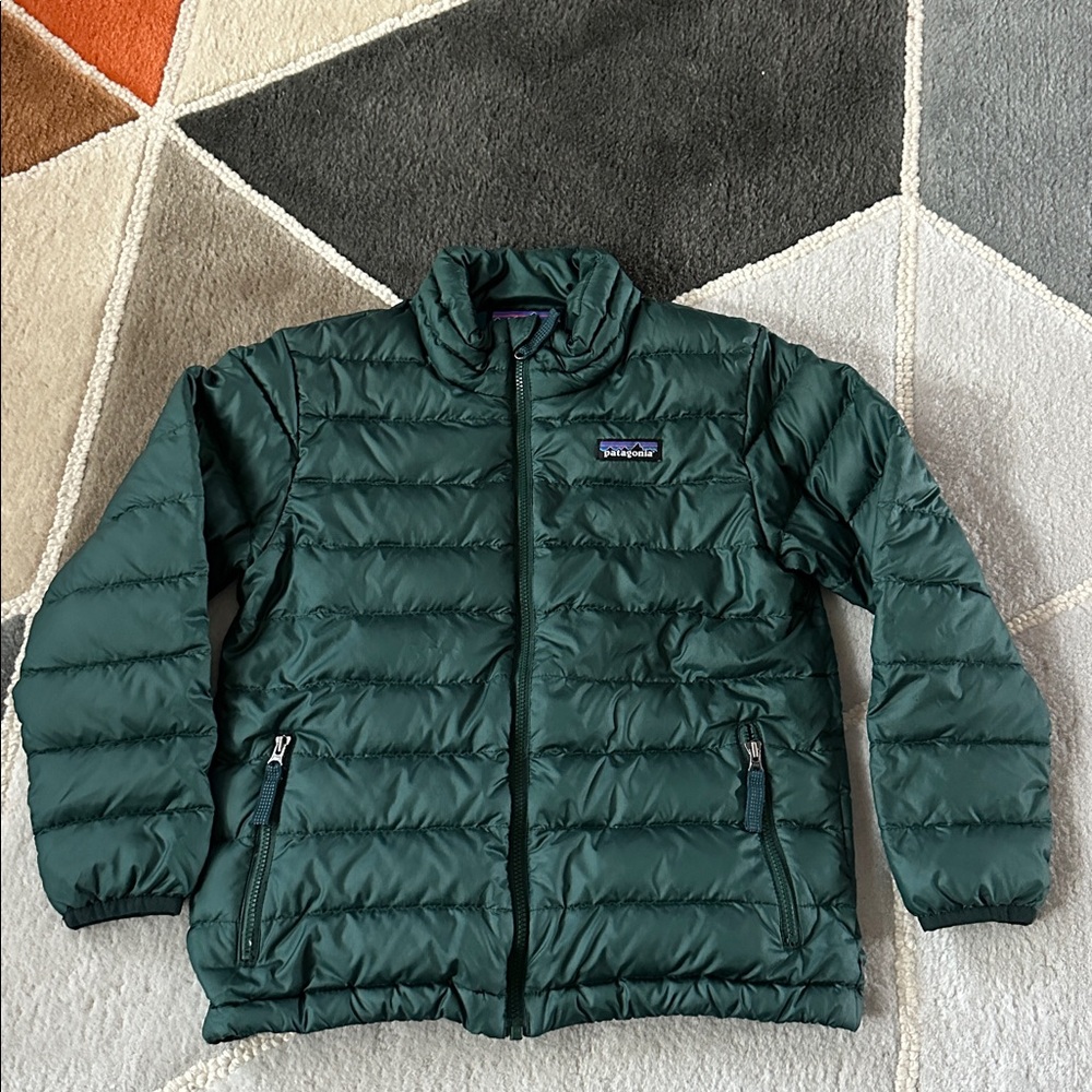 Patagonia Toddler Boys Sweater Down Jacket XS green